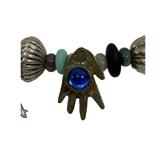 Signed Deborah Roberts Modern Artisan Hand Crafted Dangling Bracelet Vintage - Picture 9 of 10